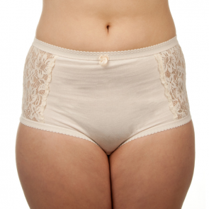 Triumph Cotton and Lace Full Brief 10000199 Body Beige