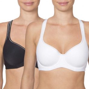 Triaction Racerback Sports Bra 2-Packs 10100655 Black/White