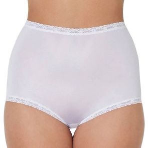 Bendon Nylon Tricot Full Brief 13-17 White