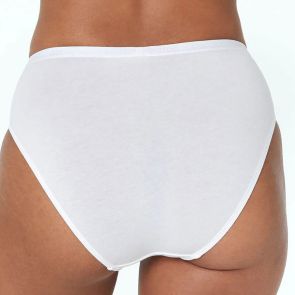 Bendon Body Cotton High Cut Brief 14-534 White