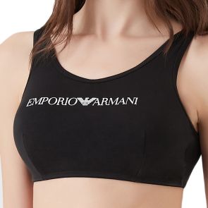 Emporio Armani Stretch Cotton Bralette 164403 Black