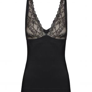 Nearly Nude Thinvisible Firming Camisole With Lace NNTVFCWL Black