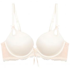 me by Bendon Keyhole Boost Bra 212-1173 Pristine/Silver Peoony