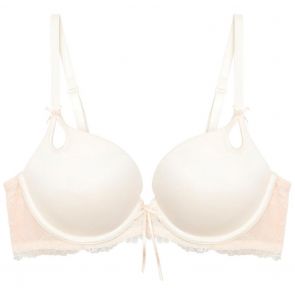 me by Bendon Keyhole Boost Bra 212-1173 Pristine/Silver Peoony