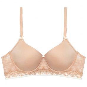 me by Bendon Geometric Lace Full Coverage Contour Bra 221-1167 Toasted Almond/Pristine