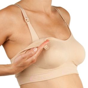 Cake Maternity Cotton Candy Seamless Nursing Bra Beige 27-1015