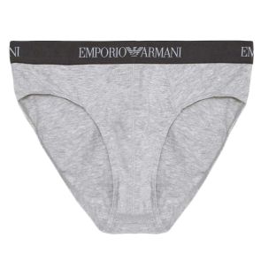 Emporio Armani Logo Strap Brief 2-Pack 111321 CC722 Black/Grey