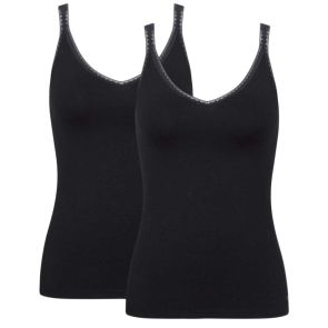 Sloggi Go Top Cotton Singlet 2-Pack 10207356 Black