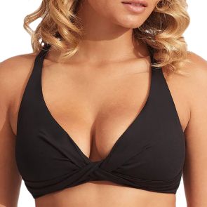 Seafolly Collective DD Double Wrap Front Swim Bra 31275DD942 Black