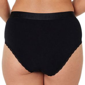 Bendon Cotton Logo High Rise Brief 32-7712 Black