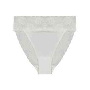 Bendon Lace Trim High Cut Brief 35-7700 White