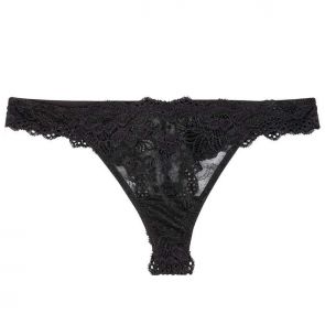Pleasure State My Fit Lace Thong P37-4053F Black