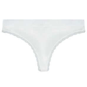 Bendon Cotton Logo Thong 37-7712 White