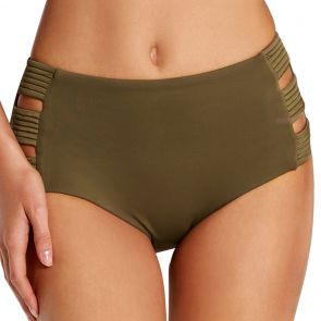 Seafolly High Waisted Quilted Pant 40464-065 Dark Olive