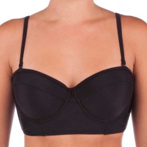 Piha Solid Separates Longline Underwire Balcontte C/D Black P1021SS