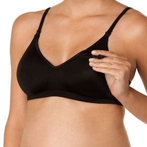 FINAL SALE La Leche League International Softcup Seamless Nursing Bra Black 4214