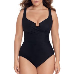 Miraclesuit Must Have Escape Underwired Shaping PLUS Swim One Piece 6518966W Black