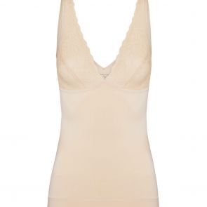Nearly Nude Thinvisible Firming Camisole With Lace Toasted Almond NNTVFCWL