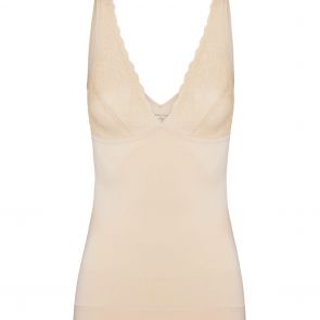 Nearly Nude Thinvisible Firming Camisole With Lace Toasted Almond NNTVFCWL