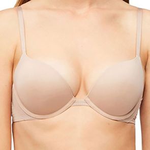 Calvin Klein Perfectly Fit Flex Push Up Plunge Bra QF5613 Honey Almond