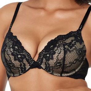 Pleasure State My Fit My Fit Lace Plunge Bra Black 80-4053F