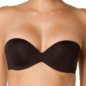 Le Mystere Sculptural Low Plunge Strapless Push-Up Bra Black LE2755