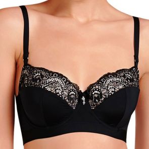 Lovable Castaspell Long Line Bra LL25-1147 Black