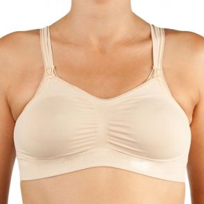 New Beginnings Micro-Fibre Breastfeeding Back Support Bra Nude NBMM2