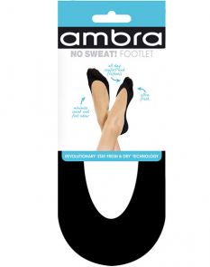 Ambra No Sweat Footlet 2-Pack Black