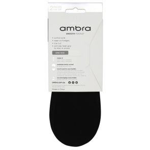 Ambra Smooth Footlet 2 Pack Black