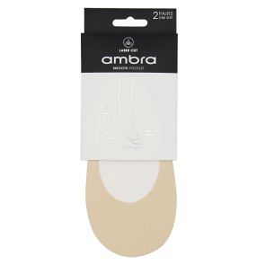 Ambra Smooth Footlet 2 Pack Natural