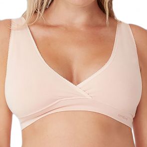 Ambra Bamboo Maternity Crossover Crop AMUWBMCO Putty Pink