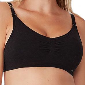 Ambra Bamboo Maternity Crop Charcoal Marle