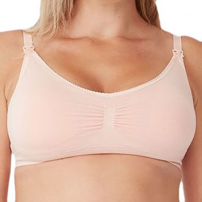 Ambra Bamboo Maternity Crop Putty Pink