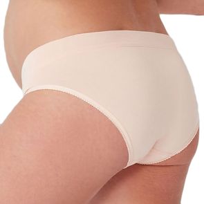 Ambra Bamboo Maternity Bump Brief Putty Pink