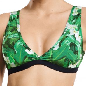 Aqua Blu Botanica Cross Over Swim Top A9000BO Green