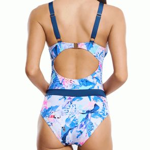 FINAL SALE Aqua Blu Magnolia D/DE Cup Swim One Piece A9041MA Multi