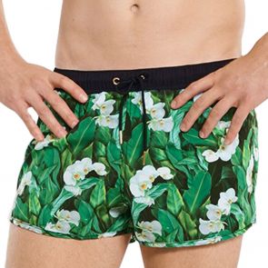 Aqua Blu Botanica Running Swim Shorts AM9001BO Green