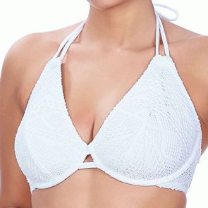 Freya Swim Sundance Underwire Bandless Swim Halter Bikini Top AS3971 White