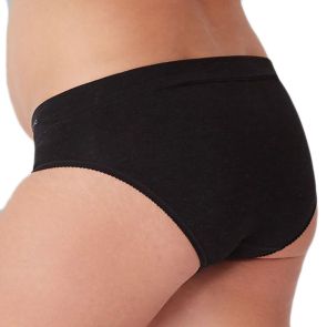 Ambra Bamboo Maternity Bump Brief Charcoal Marle