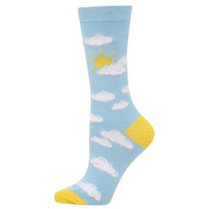 Bamboozld Womens Head in The Clouds Bamboo Sock BBS22HEADINTHECLOUDSW Blue