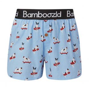 Bamboozld Mens Boxer Short Jack Russell BBUW20BJACKRUSS Sky Blue