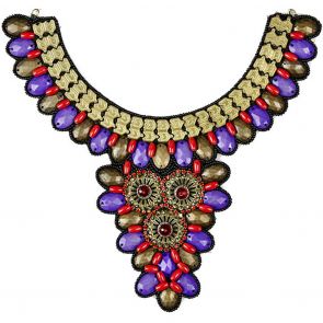 Sistaco In My Light Beaded Necklace 77LGN L50 VB Red/Purple