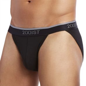 2xist Cotton Stretch Sport Brief 3-Pack 021312 Black