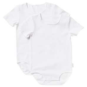 Bonds Wonderbodies Short Sleeve Bodysuit 2 Pack BY4TA White