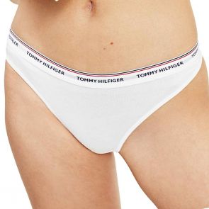 Tommy Hilfiger Logo Thong 3-Pack UW0UW00048 White