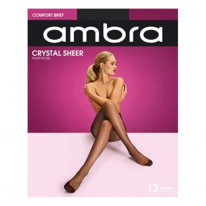 Ambra Crystal Sheer Classic Pantyhose CRYSHPH Almost Black