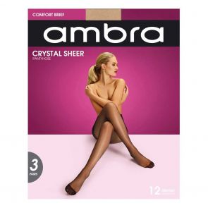 Ambra Crystal Sheer Classic Tights 3-Pack CRYPH3 Natural