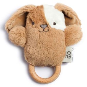 OB Designs Duke Dog Soft Rattle Toy 6.8"/ 17cm