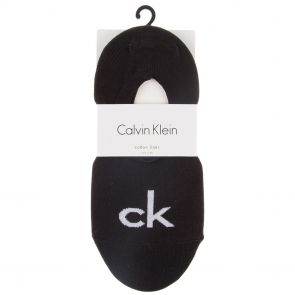 Calvin Klein Kristal Modern Cotton Logo Liner Socks ECA623 Black